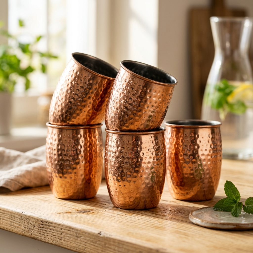 Copper Tumbler Set