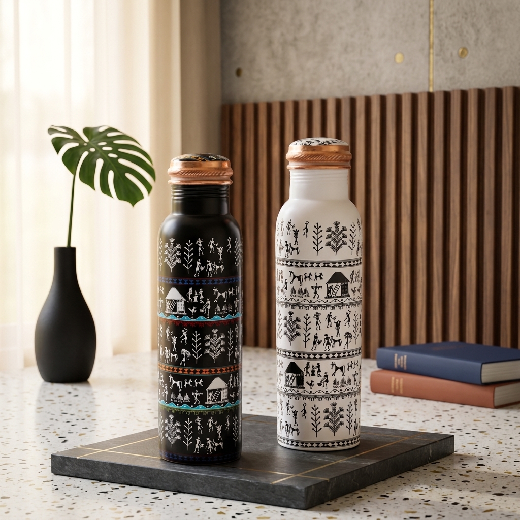 Designer Printed Copper Bottle thumbnail 2