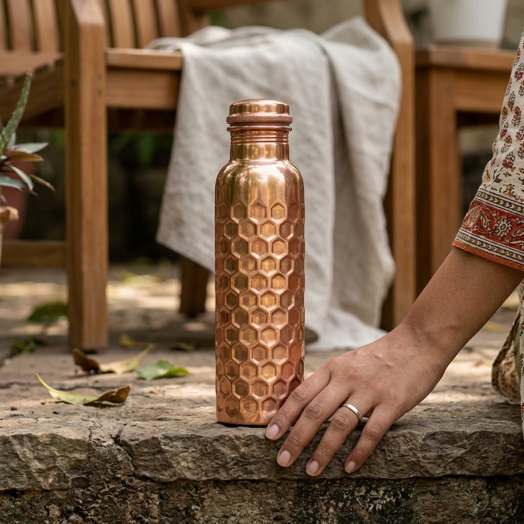 Honeycomb Copper Bottle thumbnail 6
