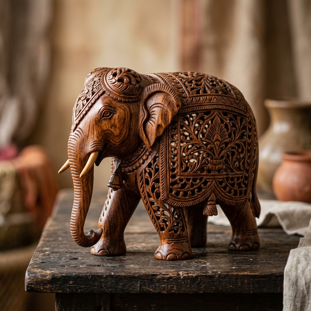 Wooden Carved Elephant